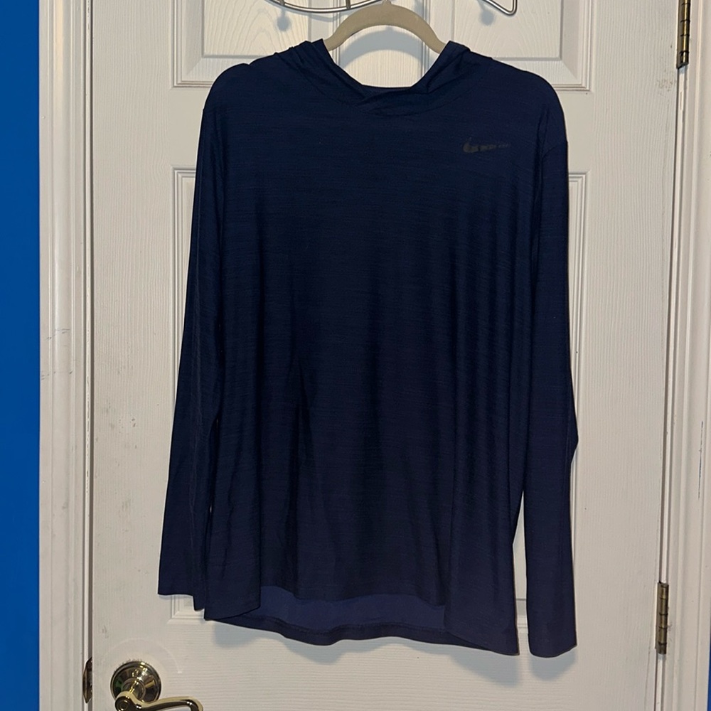 Nike Dri Fit Navy Lightweight Hoodie